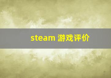 steam 游戏评价